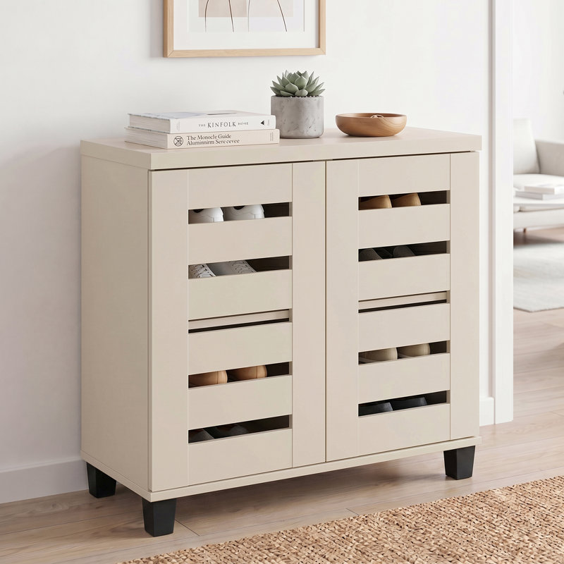 Lismore 2 Door Shoe Storage Cabinet, Natural
