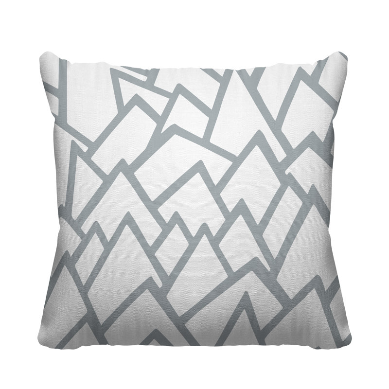 Coussin décoratif intérieur / extérieur Rowan, L 19 po x H 19 po, gris