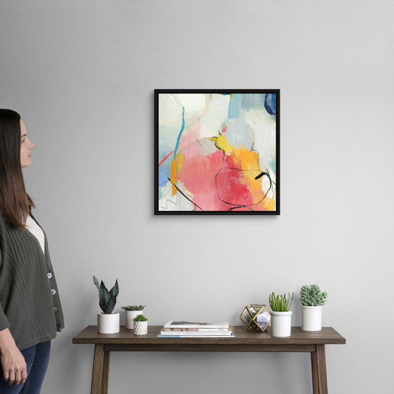 Watermelon II par PI Studio - reproduction sur toile, Toile avec cadre noir, H 22 po x l 22 po x P 1,75 po