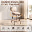 Upholstered Counter Stool with Metal Frame-437404461