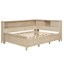Lit de jour en bois avec tablettes de rangement et 3 tiroirs-903392340