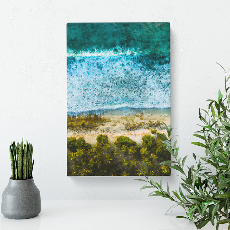 The Beach In The Maldives - Wrapped Canvas, 60cm H x 40cm W x 3cm D