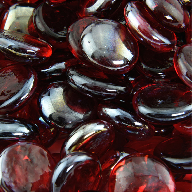 Ruby Decorative Glass Fire Pit Beads, 10 Pounds