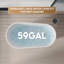 Baignoire de trempage autoportante en acrylique avec drain et trop-plein 59 po. 59 GALLONS
