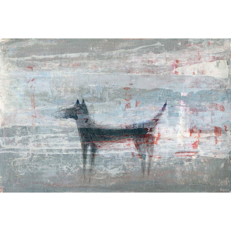 Dark Dog by Parvez Taj - Wrapped Canvas Painting, 30cm H x 45cm W x 3.81cm D