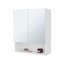 Lodge Medicine Cabinet With Mirrored Doors And Open Storage, White