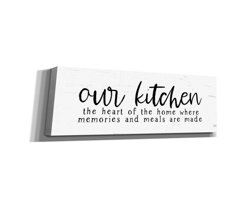«Our Kitchen» par Lux + Me Designs, toile, art mural, H 12 po x l 36 po x 1,5 po