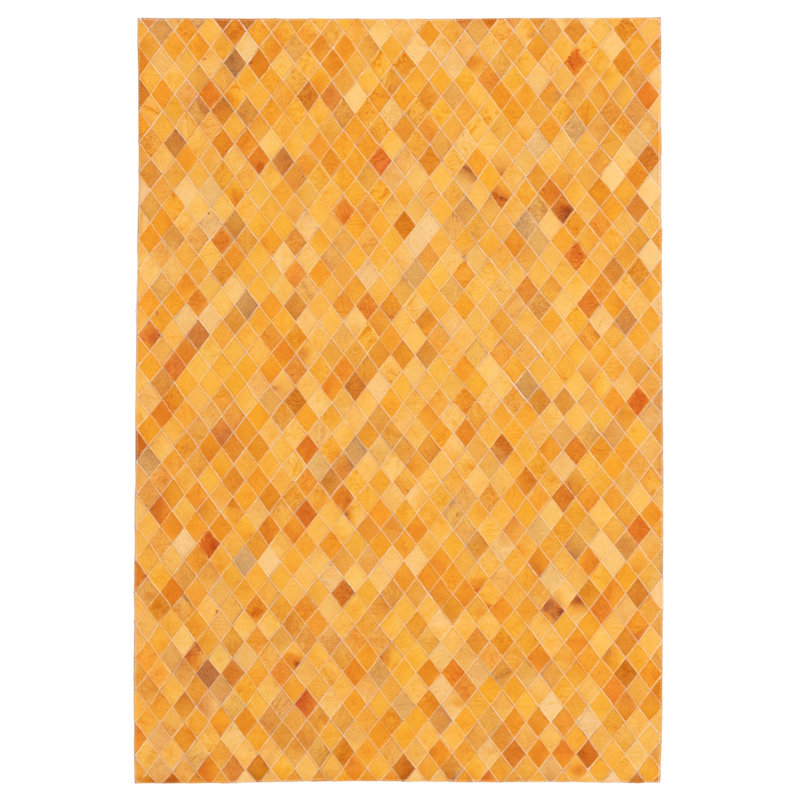 Cowhide Patchwork Orange Rug 4'0" x 6'0"