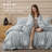 Bedsure 100% Washed Cotton Duvet Cover King Set - Minimalist Cotton Beding Set For All Season（set of 3）-125402776-125402781