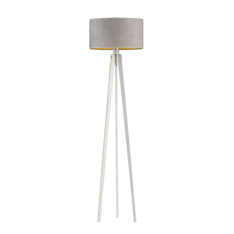 Caryville 149cm Tripod Floor Lamp, Silver, Yellow/Gold inside