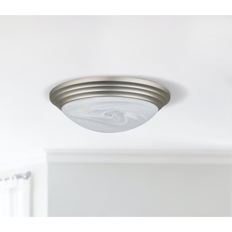 Sanira Glass Flush Mount, 4.13" H x 14" W x 14" D