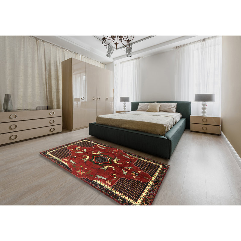 Tapis rouge à motif sud-ouest, Rectangle 5 pi x 7 pi