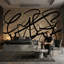 Papier peint dynamique abstrait noir avec décoration murale dynamique-751636914-751636916