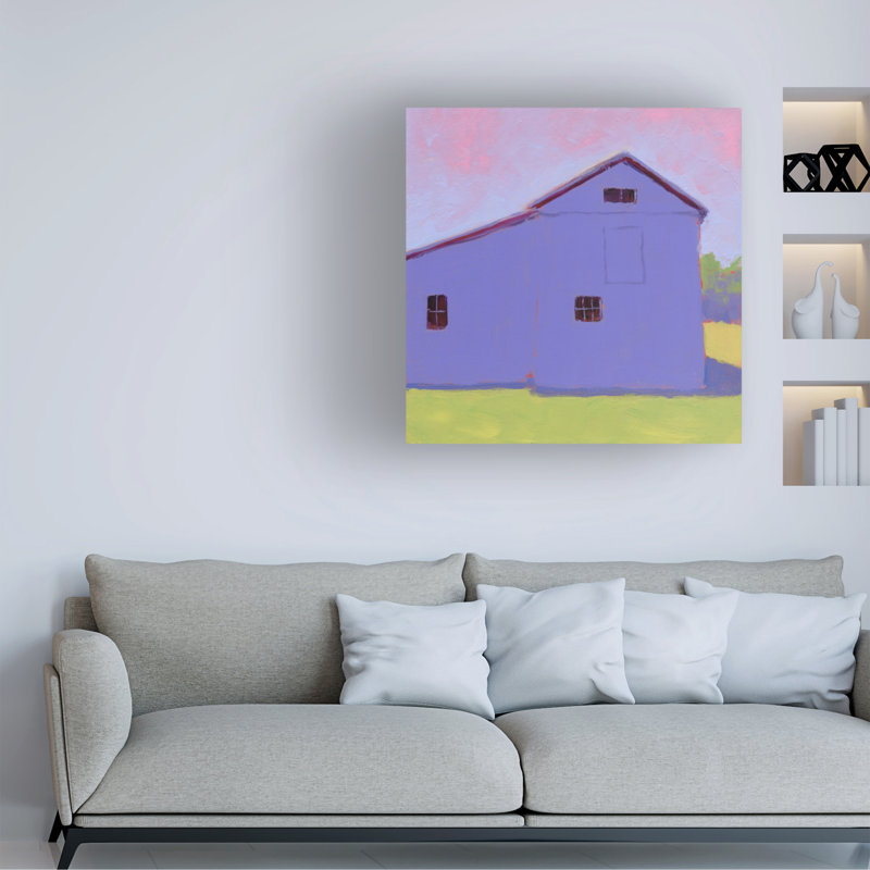 Art mural sur toile tendue - Carol Young «Très Violet», art mural pour salon, chambre à coucher ou bureau - 14 x 14