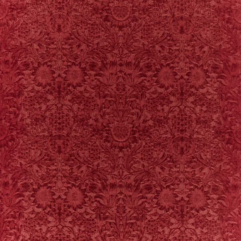 Sunflower Caffoy Velvet Fabric, Barbed Berry