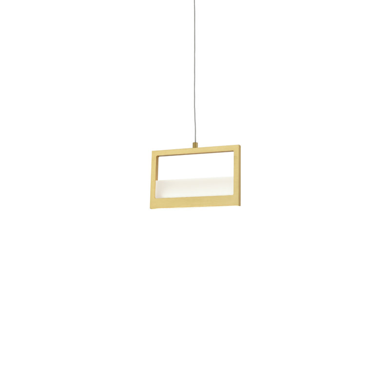 Ratio 1 - Light LED Unique/Statement Pendant, Brushed Brass