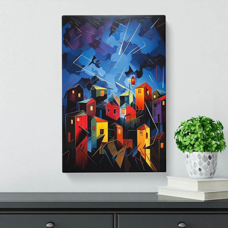 Thunderstorm Cubism - Print, 60cm H x 40cm W x 3cm D