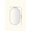 Miroir mural ovale en métal-608439468