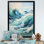 «Watercolor Storm Coastal Ocean II», reproduction sur toile