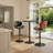 Swivel Adjustable Height Bar Stool With Metal Frame Upholstered  Counter Stool With Bentwood-102142194