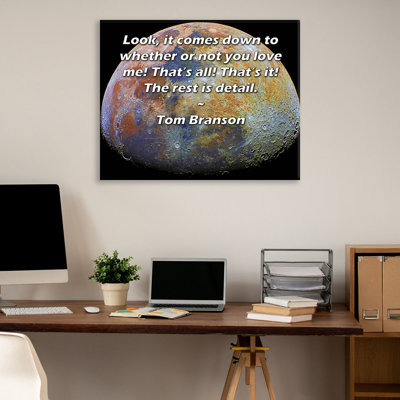 ArtsyQuotes Gallery Wrapped Canvas By Tom Branson: "Look, it comes down to whether or not you love me! That’s all! That’s it! The rest is detail."