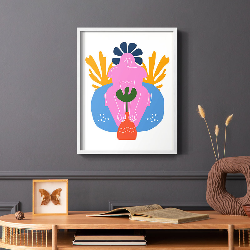 Matisse CDLV, reproduction encadrée - bois massif, Cadre simple blanc, H 14 po x l 11 po