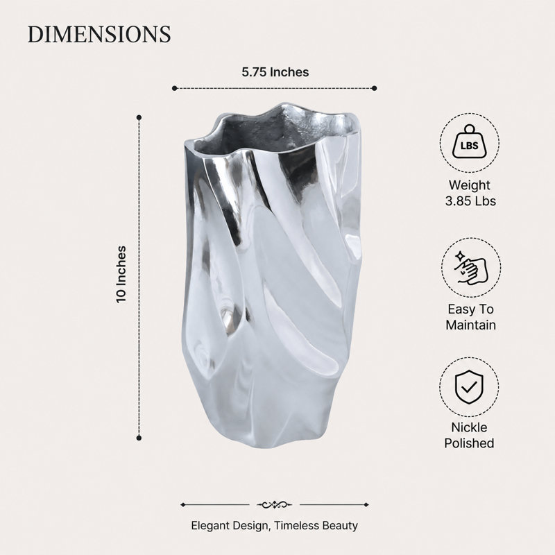 Vase décoratif en aluminium