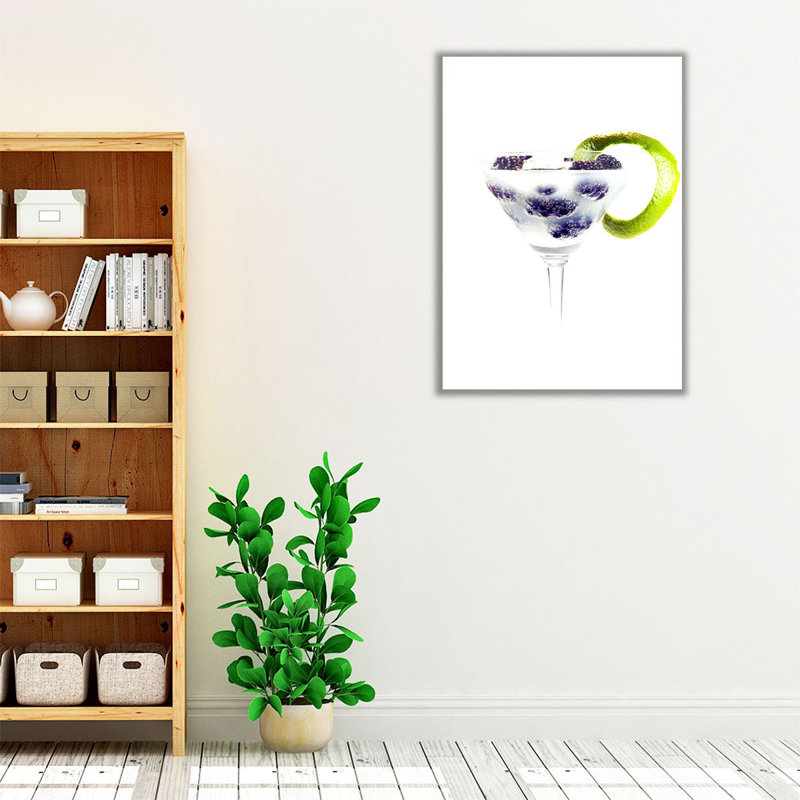 Berries and Gin 2 - reproduction d'art sur toile, H 48 po x l 36 po
