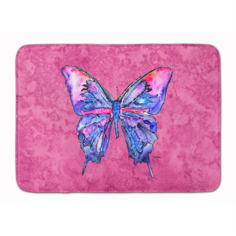 Memory Foam Non-Slip Bath Rug, Pink