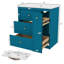 Ensemble de meuble-lavabo simple 30 po, lavabo en céramique, armoire de rangement autoportante 4 tiroirs