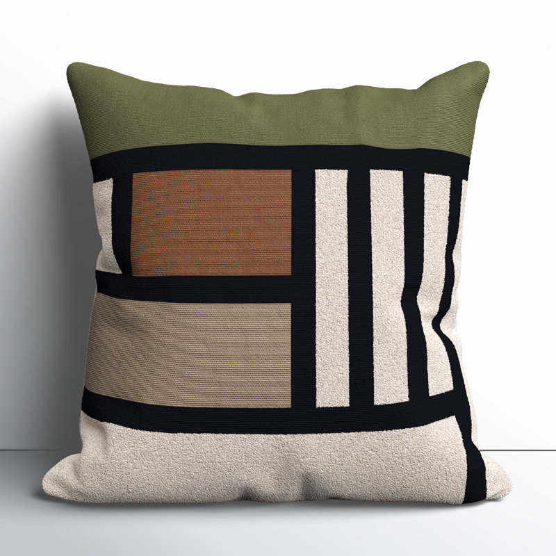 Kaia 100% Cotton Throw Square Pillow Cover & Insert