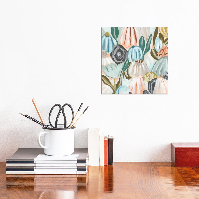 Parasol Garden 1 Piece Wrapped Canvas Wall Art, 30.48cm H x 30.48cm W