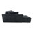 Full Compressed Corduroy Upholstered Sectional With Moveable Ottoman - No Assembly Needed