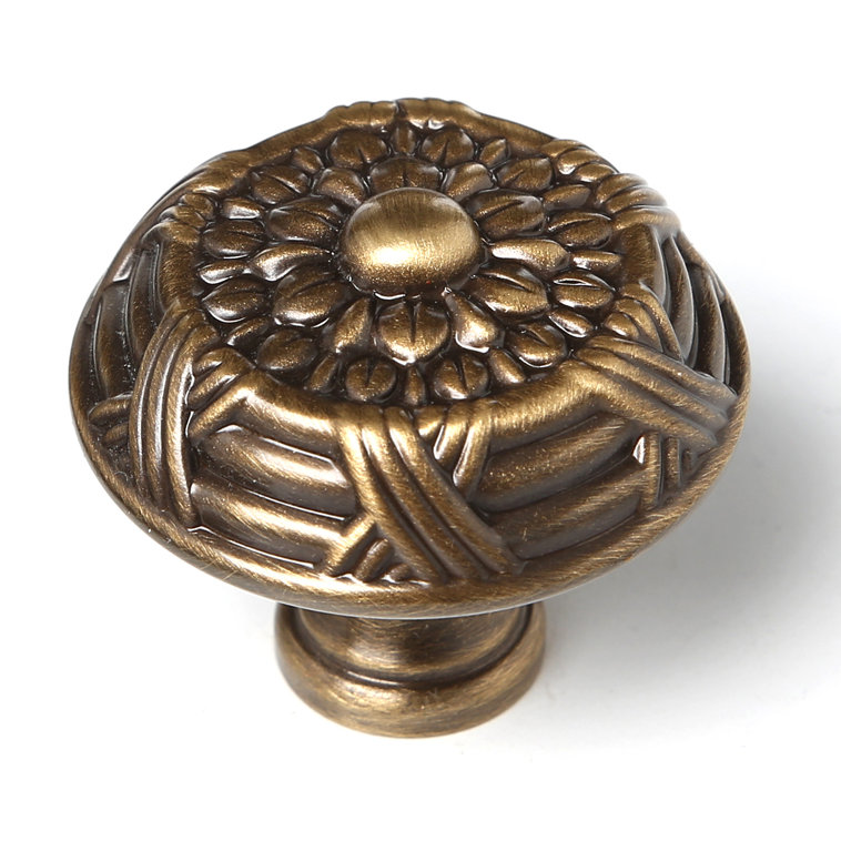 Ribbon and Reed Mushroom Knob, Antique English