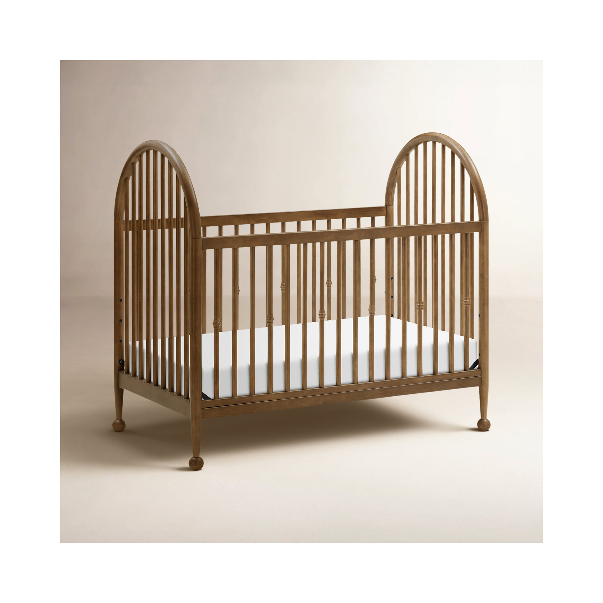 Greenguard Gold Certified 3 -in-1 Convertible Crib, Natural Walnut