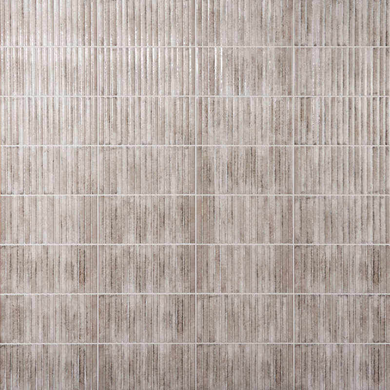 Canu 5.9 In. x 11.81 In. Polished Fluted Ceramic Subway Wall Tile (9.68 Sq. Ft. / Case), Gray