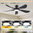 52" Flush Mount Low Profile Ceiling Fan With Light And Remote/app Control-1851593784-1851593765