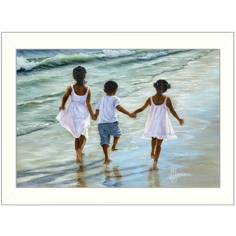 "Courir sur la plage", impression murale décorative pour la maison par Georgia Janisse