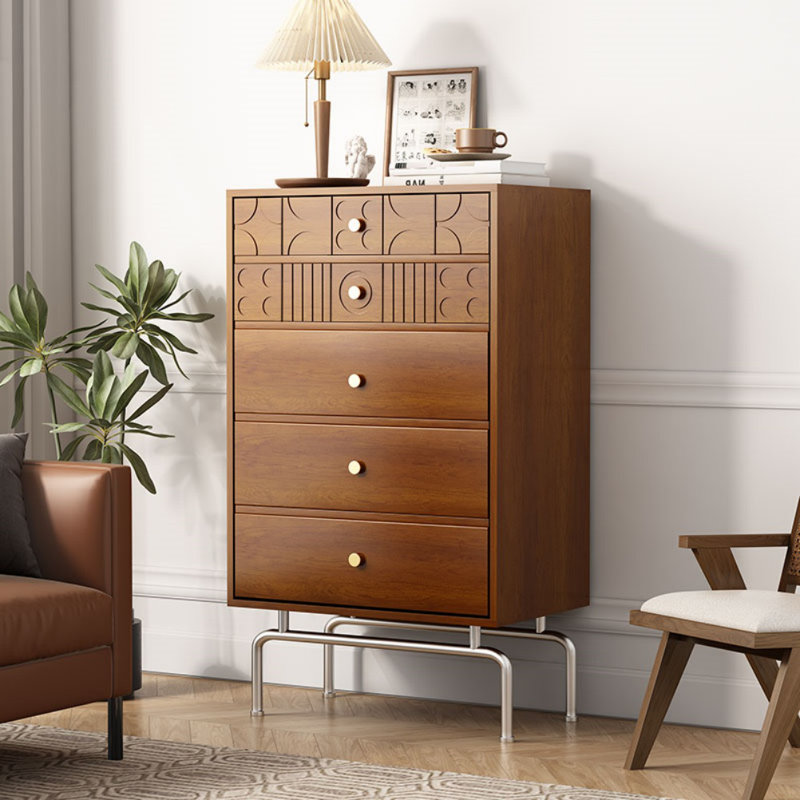 Commode décorative moderne simple noir, Brun