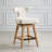 Ramzee Off-White Fabric Counter Stool
