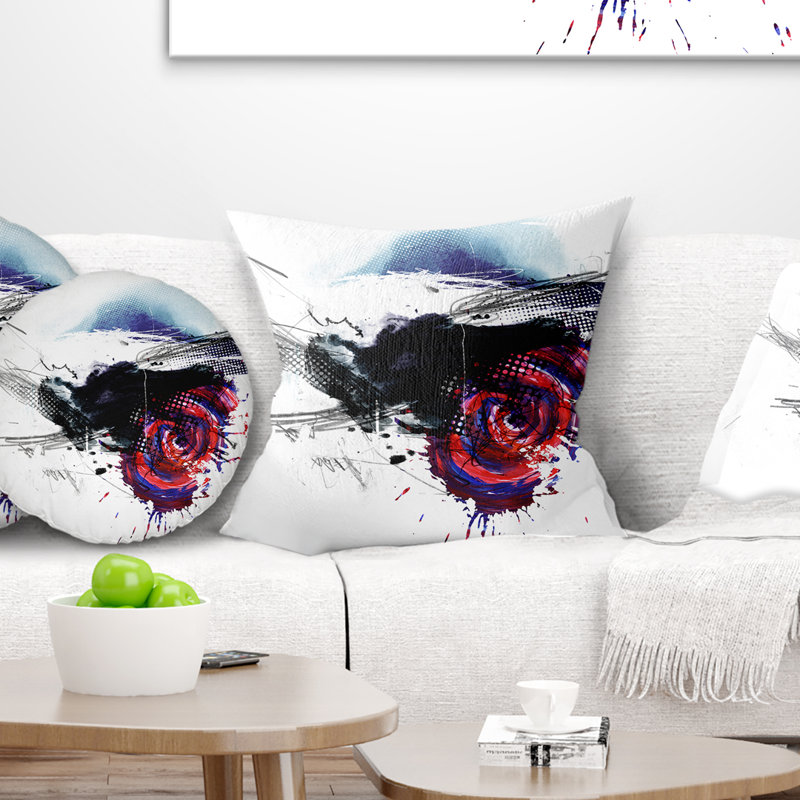  Coussin abstrait, 16 po x 1 po, Coussin décoratif