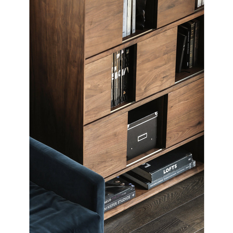 Simple modern style bookcase, Dark Brown
