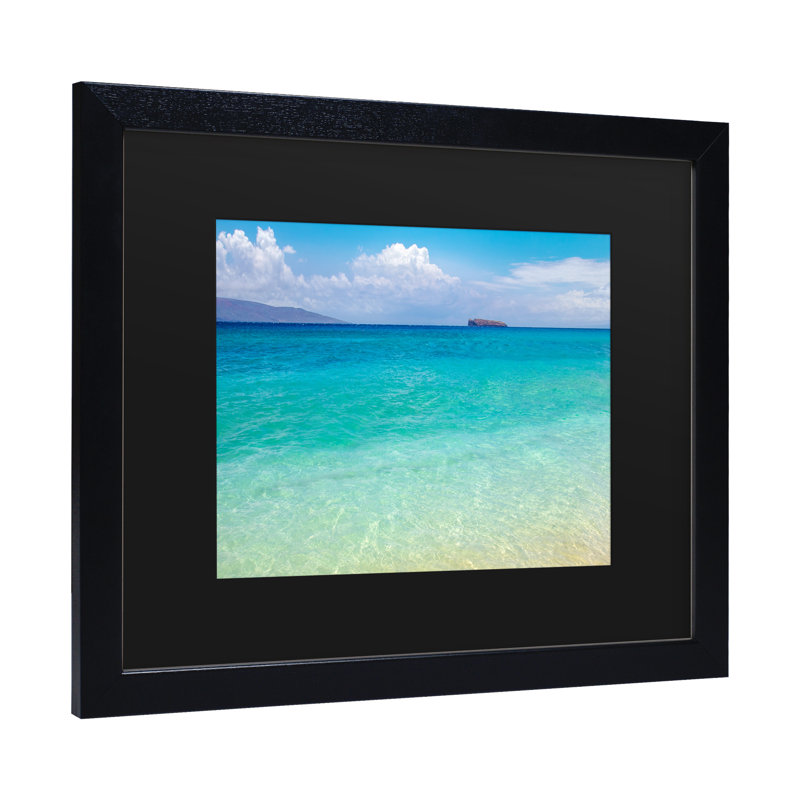 « blue beach maui », reproduction de photo sur toile encadrée, Noir, H 16 po x l 20 po x P 0,5 po