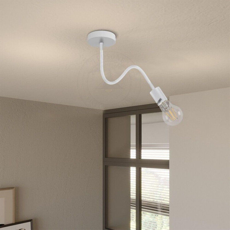 Ananio Armed Sconce, White, No