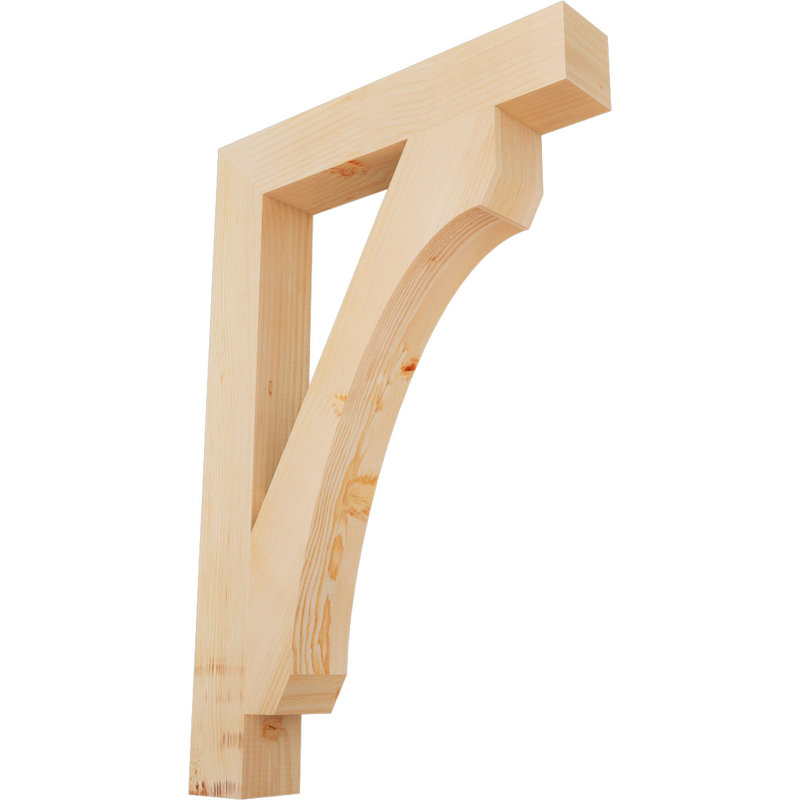 3 1/2"W x 24"D x 36"H Legacy Block Smooth Bracket, Douglas Fir, Douglas Fir, Smooth, 36" H x 3.5" W x 24" D