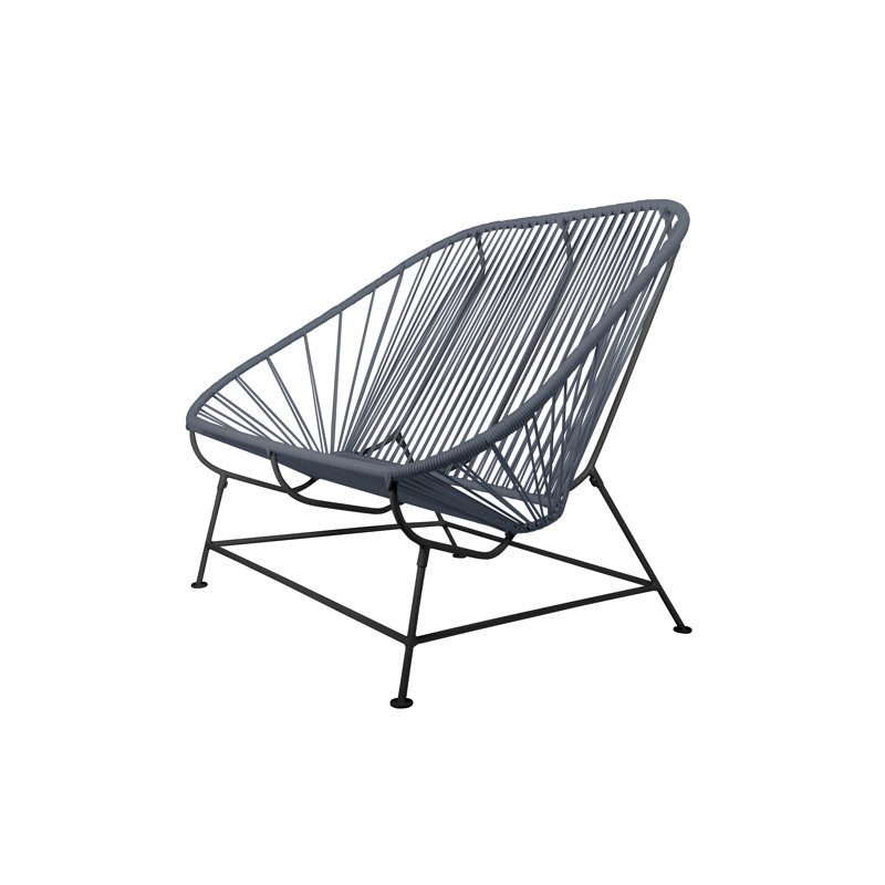 InLove Indoor/Outdoor Handmade Loveseat, Gray/Black