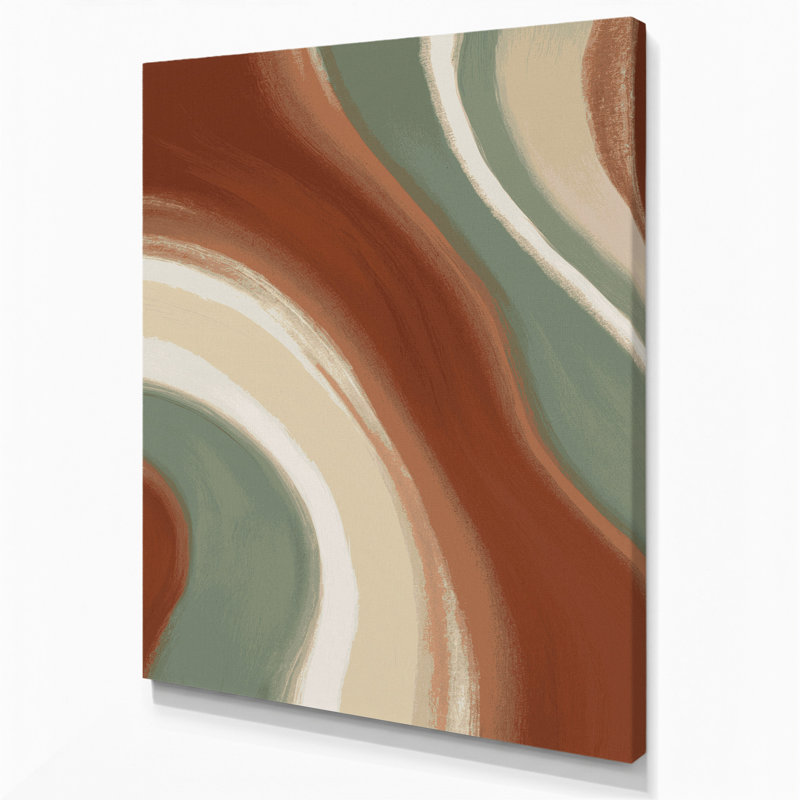 «Abstract Color Field 71», art mural sur toile brune, H 10 po x l 8 po