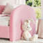 Lit tapissier à plancher bas SnuggleNest avec poche de rangement intégrée et rails latéraux de sécurité-134545984
