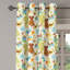 Rideaux décoratifs pour fenêtre à 2 panneaux avec œillets East Urban Home Cats, 50 po, vert, brun, bleu pâle-106380219