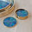 LLB-Round coaster set of 4 - Dangeous Damask